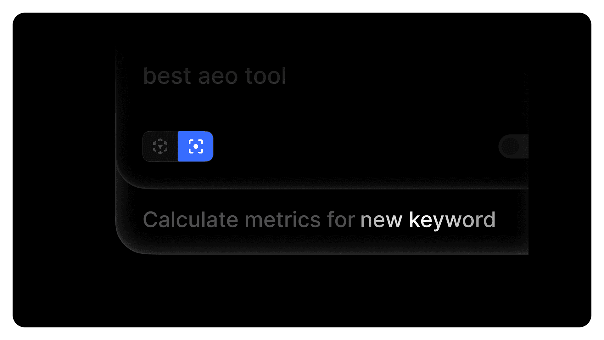 Keyword analysis interface